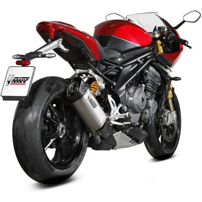 Pot d'échappement en titane Mivv Triumph Speed Triple 1200 Rr / Rs 2021-2024 - Publicité Pot d'échappement en titane Mivv Triumph Speed Triple 1200 Rr / Rs 2021-2024 - Publicité
