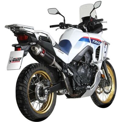 Pot d'échappement en acier noir Mivv pour Honda XL 750 Transalp 23-24 - Échappement - Publicité Pot d'échappement en acier noir Mivv pour Honda XL 750 Transalp 23-24 - Échappement - Publicité