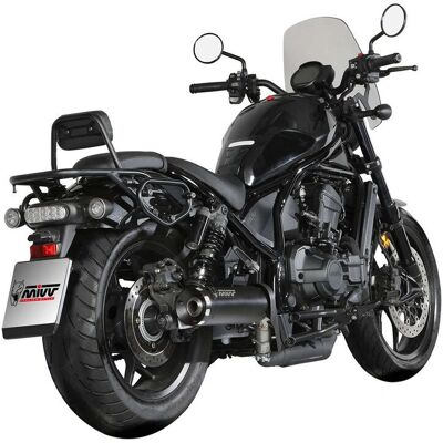 Mivv HR-1 Motorrad-Auspuff - Schwarzer Stahl - Honda CMX 1100 Rebel Mivv HR-1 Motorrad-Auspuff - Schwarzer Stahl - Honda CMX 1100 Rebel