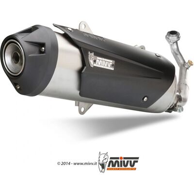 Mivv Stainless Steel Urban Exhaust for Aprilia Scarabeo 500 - Exhaust Mivv Stainless Steel Urban Exhaust for Aprilia Scarabeo 500 - Exhaust