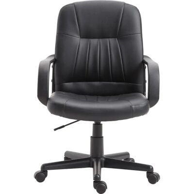 Vinsetto Sedia da Ufficio Regolabile Ergonomica Nera Vinsetto Sedia da Ufficio Regolabile Ergonomica Nera