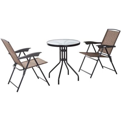 Set Mobili da Esterno Outsunny - Marrone - Arredo per Esterni Set Mobili da Esterno Outsunny - Marrone - Arredo per Esterni