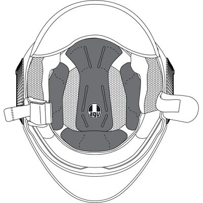 Casco con Imbottitura Crown AGV Orbyt - S Casco con Imbottitura Crown AGV Orbyt - S