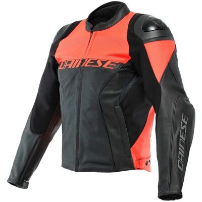 Veste en Cuir Racing 4 Dainese - Équipement de Protection Moto - Publicité Veste en Cuir Racing 4 Dainese - Équipement de Protection Moto - Publicité