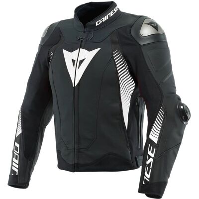 Veste en Cuir Super Speed 4 de Dainese - Noir-mat/Blanc - Blouson Moto - Publicité Veste en Cuir Super Speed 4 de Dainese - Noir-mat/Blanc - Blouson Moto - Publicité