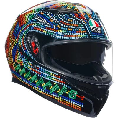 Capacete AGV Rossi Winter Test 2018 - Unissex Multicolorido, M Capacete AGV Rossi Winter Test 2018 - Unissex Multicolorido, M