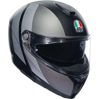 Casco Moto Modulabile AGV Sportmodular Overlap - Fibra di carbonio, Grigio Doppio Casco Moto Modulabile AGV Sportmodular Overlap - Fibra di carbonio, Grigio Doppio