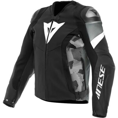 Veste en cuir Avro 5 Dainese - Unisexe - Noir/blanc/gris anthracite - 54 - Publicité Veste en cuir Avro 5 Dainese - Unisexe - Noir/blanc/gris anthracite - 54 - Publicité