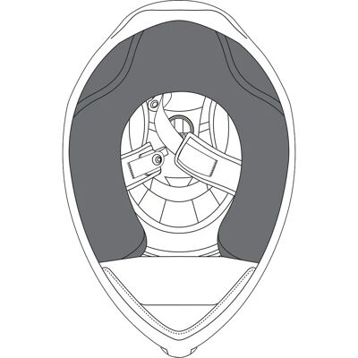 Cuscinetti per guance neri AGV K1/K1-S - Accessori casco Cuscinetti per guance neri AGV K1/K1-S - Accessori casco