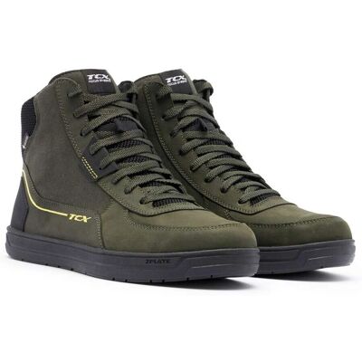 Scarpe Moto TCX Mood 2 GTX - Impermeabili - Uomo - Verde/nero/giallo Scarpe Moto TCX Mood 2 GTX - Impermeabili - Uomo - Verde/nero/giallo