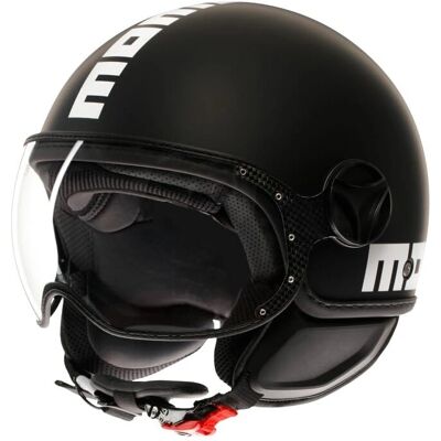 Casque Momo Design FGTR Classic Noir/Blanc - Helmet - Publicité Casque Momo Design FGTR Classic Noir/Blanc - Helmet - Publicité