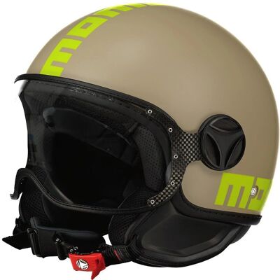 Momo Design FGTR Classic Sand/Lime Motorradhelm - Motorradhelm Momo Design FGTR Classic Sand/Lime Motorradhelm - Motorradhelm