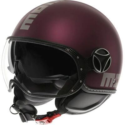 MOMO design Fgtr Evo - Casco Unisex Opaco Amarena/Silver MOMO design Fgtr Evo - Casco Unisex Opaco Amarena/Silver