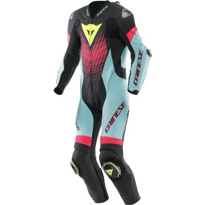 Dainese Tuta Laguna Seca 6 in pelle - Uomo - Nero / Acqua / Fucsia Dainese Tuta Laguna Seca 6 in pelle - Uomo - Nero / Acqua / Fucsia
