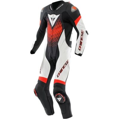 Tuta in Pelle Laguna Seca 6 Dainese - Uomo - Nero/bianco/rosso-fluo - 48 Tuta in Pelle Laguna Seca 6 Dainese - Uomo - Nero/bianco/rosso-fluo - 48