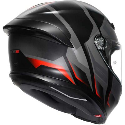 AGV K6 S - Karve nero/grigio/rosso opaco AGV K6 S - Karve nero/grigio/rosso opaco
