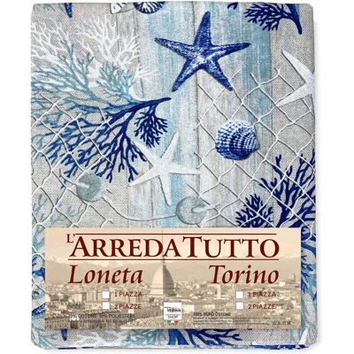 TEX FAMILY - Mare Marino Blu - Blu - Tessuto decorativo TEX FAMILY - Mare Marino Blu - Blu - Tessuto decorativo