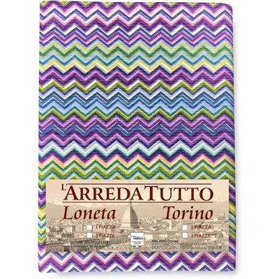 TEX FAMILY Lila Modern Zigzag Bomullstäcke - Textil TEX FAMILY Lila Modern Zigzag Bomullstäcke - Textil