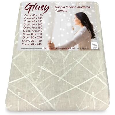 TEX FAMILY - GIUSY BEIGE - Beige - 45x150 - Curtain TEX FAMILY - GIUSY BEIGE - Beige - 45x150 - Curtain