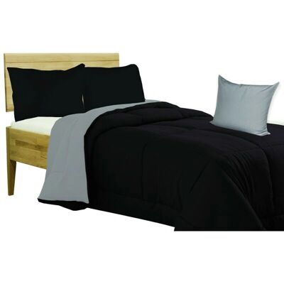 TEX FAMILY Trapunta doppio lato - Nero/Grigio Invernale 350 g/m² - Singolo a King TEX FAMILY Trapunta doppio lato - Nero/Grigio Invernale 350 g/m² - Singolo a King