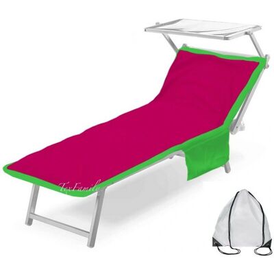 TEX FAMILY - Lettino Teddy Microfiber - Fucsia - 80x190 - Beach Towel TEX FAMILY - Lettino Teddy Microfiber - Fucsia - 80x190 - Beach Towel