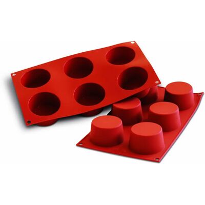 Stampo in silicone Silikomart SF102 - Muffin - 6 Stampi - ø70 H40 mm Stampo in silicone Silikomart SF102 - Muffin - 6 Stampi - ø70 H40 mm