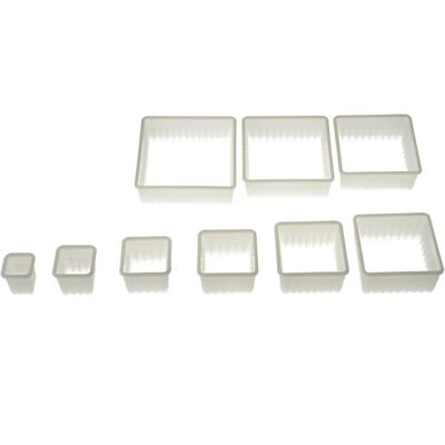 Silikomart - Set di tagliapasta quadrati 03 - Per decorazioni e biscotti Silikomart - Set di tagliapasta quadrati 03 - Per decorazioni e biscotti