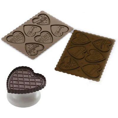 Silikomart CKC06 Stampo in Silicone Cookie Love Slim - Biscotto Silikomart CKC06 Stampo in Silicone Cookie Love Slim - Biscotto