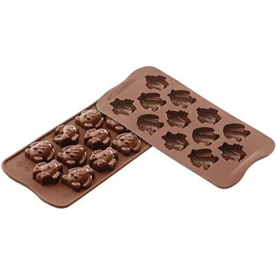 Moule en silicone Amis de Pâques marron - Silikomart Moule en silicone Amis de Pâques marron - Silikomart