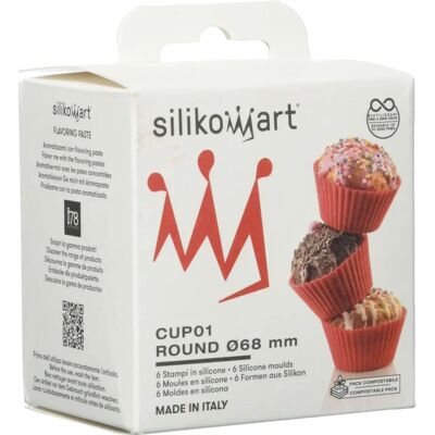 Silikomart Modello CUP01 - Set di 6 stampi in silicone Silikomart Modello CUP01 - Set di 6 stampi in silicone