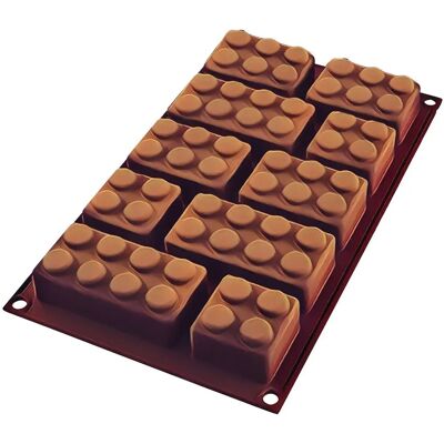 Silikomart Choco Block Silikonform - 10 Vertiefungen, Flexibel, Ofenfest Silikomart Choco Block Silikonform - 10 Vertiefungen, Flexibel, Ofenfest