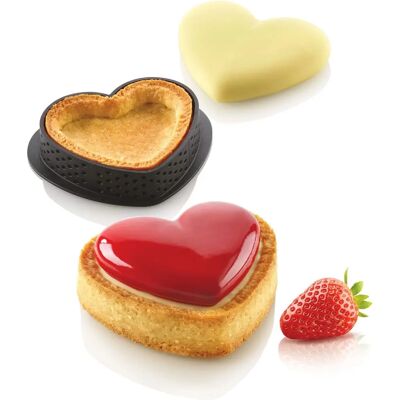 Kit de Tartas Mini Corazón Silikomart - Conjunto de Hornear Kit de Tartas Mini Corazón Silikomart - Conjunto de Hornear