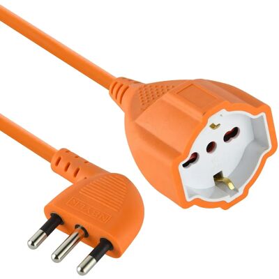 Electraline Er12154R Ogródowy przedłużacz z gniazdkiem Schuko i włoskim wtykiem - 15m Electraline Er12154R Ogródowy przedłużacz z gniazdkiem Schuko i włoskim wtykiem - 15m
