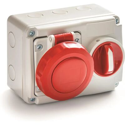 Rosi srl - Prise de Sécurité - Gris/Rouge - 16A - 3P+N+T - IP67 - Publicité Rosi srl - Prise de Sécurité - Gris/Rouge - 16A - 3P+N+T - IP67 - Publicité