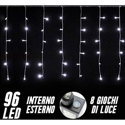 Tenda Natalizia LED Bakaji - 96 LED, 8m, Interno/Esterno Tenda Natalizia LED Bakaji - 96 LED, 8m, Interno/Esterno