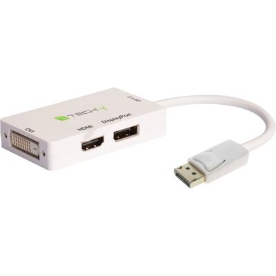 Techly DisplayPort DVI HDMI Adapter Weiß - Videokabeladapter Techly DisplayPort DVI HDMI Adapter Weiß - Videokabeladapter