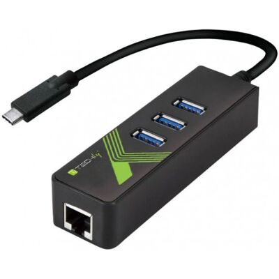 Techly IDATA USB-ETGIGA-3C2 Dockingstation - Schwarz Techly IDATA USB-ETGIGA-3C2 Dockingstation - Schwarz