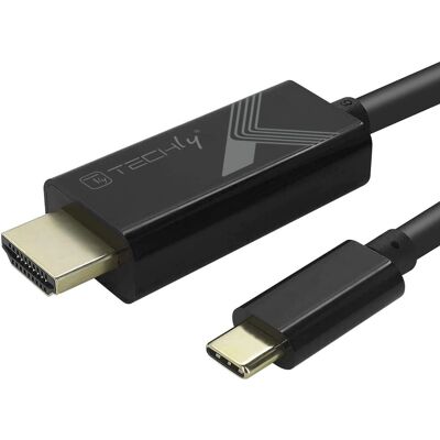 Techly USB-C auf HDMI 4K Adapter - 2m, Schwarz Techly USB-C auf HDMI 4K Adapter - 2m, Schwarz