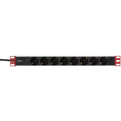 Techly I-CASE STRIP-61UDIT Barra de alimentación - 8 salidas Techly I-CASE STRIP-61UDIT Barra de alimentación - 8 salidas