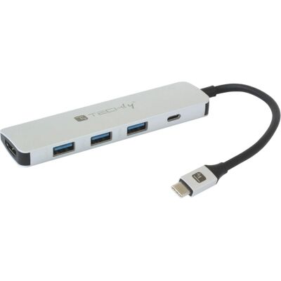 Techly IADAP USB31-DOCK4 Dock Laptop - Argento Techly IADAP USB31-DOCK4 Dock Laptop - Argento