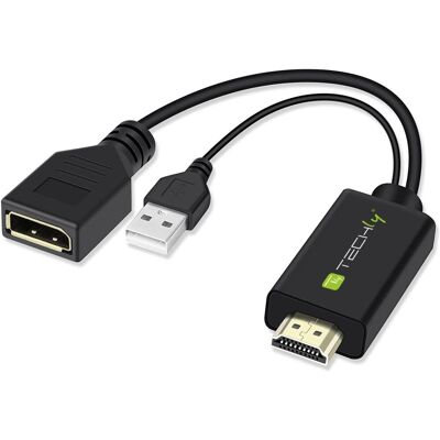 Techly ICOC HDMI-DP12A Konwerter sygnału wideo - 4K HDMI na DisplayPort Techly ICOC HDMI-DP12A Konwerter sygnału wideo - 4K HDMI na DisplayPort