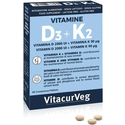 Integratore vegano D3+K2 di Pharmalife - Supporta ossa e calcio Integratore vegano D3+K2 di Pharmalife - Supporta ossa e calcio