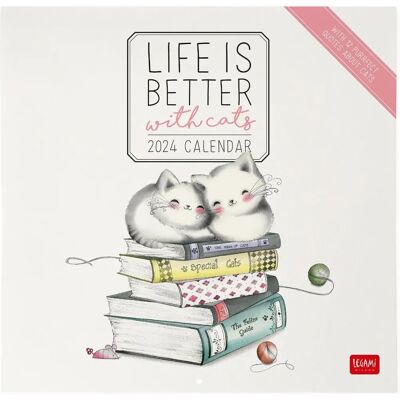 Calendrier mural Sketchy Cats Legami 2024 - 30x29cm Calendrier mural Sketchy Cats Legami 2024 - 30x29cm