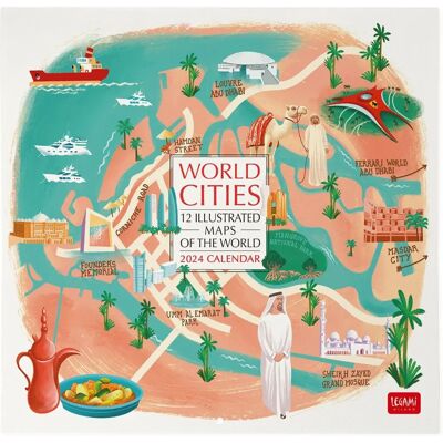 Calendrier Mur World Cities 2024 - Papier non couché Calendrier Mur World Cities 2024 - Papier non couché