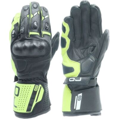 Guanti moto in pelle Oj Atmosfere Sleek nero/giallo fluorescente - Guanti moto Guanti moto in pelle Oj Atmosfere Sleek nero/giallo fluorescente - Guanti moto