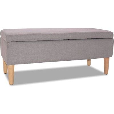 Ottomano de almacenamiento Istanbul Frankystar - 42L, Tela, Patas de madera Ottomano de almacenamiento Istanbul Frankystar - 42L, Tela, Patas de madera