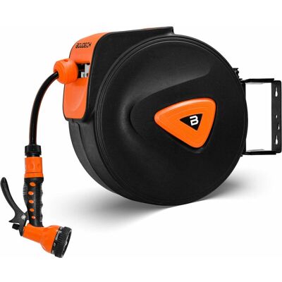 Boudech - Auto-Schlauchaufroller 20M - Wandmontage - Schwenkbar - Schlauchrolle Boudech - Auto-Schlauchaufroller 20M - Wandmontage - Schwenkbar - Schlauchrolle