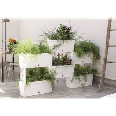 Frankystar Brick - Kit de Jardineras Modulares - 5 Macetas, 59cm Frankystar Brick - Kit de Jardineras Modulares - 5 Macetas, 59cm