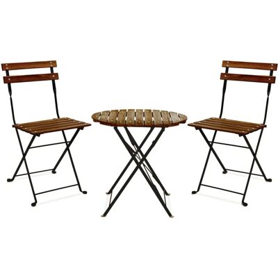FRANKYSTAR Avolio Bistro - Ensemble de jardin avec table et 2 chaises - Publicité FRANKYSTAR Avolio Bistro - Ensemble de jardin avec table et 2 chaises - Publicité