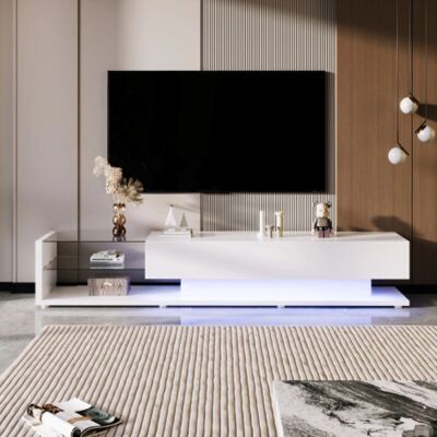 OKWISH - Mobili TV - Blanco brillante - mueble para TV OKWISH - Mobili TV - Blanco brillante - mueble para TV